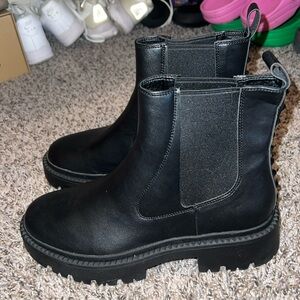 Black studded boots